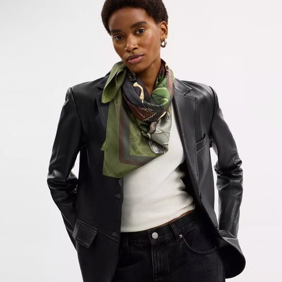 Coach Stacked Tabby Bags Print Silk Square Scarf - Picture 2 of 2